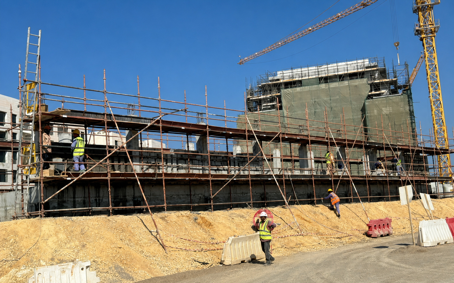 Commercial market and residence construction